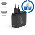 HAMA GaN, Rýchlonabíjačka, 3x USB-C/A PD/QC 100W
