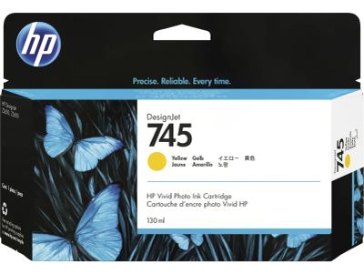 HP 745 inkoustová náplň žlutá, F9J96A