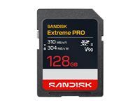 SanDisk Extreme PRO - Pametová karta flash - 128 GB - Video Class V90 / UHS-II - SDXC UHS-II