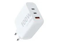 Síťový adaptér - GaN2 Ultra - 100 watt - PD, QC 3.0 - 3 výstupní konektory (USB, 2 x USB-C)