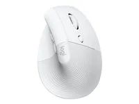 Vertikální myš - ergonomický - optický - 6 tlačítka - bezdrátový - Bluetooth - USB přijímač Logitech Logi Bolt - bělavá - pro Apple MacBook