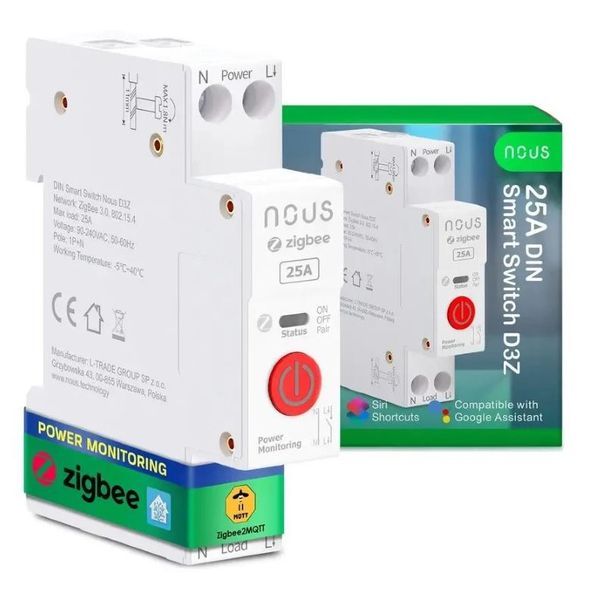 NOUS D3Z, ZigBee DIN SMART Switch, přepínač