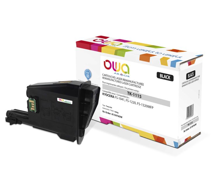 OWA Armor toner kompatibilní s Kyocera TK-1115, 1600st, černá/black