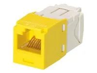 Mini-Com UTP RJ45 Cat 6 TG Jack Module, Yellow