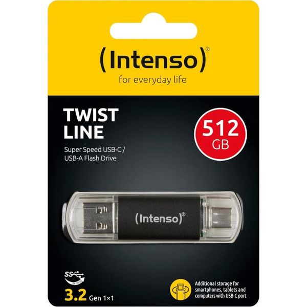 INTENSO Twist Line, USB-C/USB-A, USB klíč, 512GB