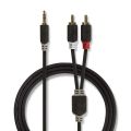 Kabel Jack 3,5mm stereo/2x Cinch 3m NEDIS CABW22200AT30