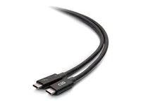 USB C to USB C - 40Gbps - M/M - Kabel Thunderbolt - USB-C (M) do USB-C (M) - USB 3.2 / DisplayPort 2.1 / Thunderbolt 4 - 30 V - 1.83 m - USB napájení (100W), podpora 8K60Hz, podpora 4K60Hz (4096 x 2160), podpora Ethernet - černá