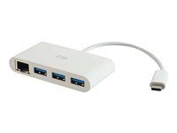 3-Port USB Hub - Rozbočovač - 3 x SuperSpeed USB 3.0 + 1 x USB-C + 1 x 1000Base-T - desktop