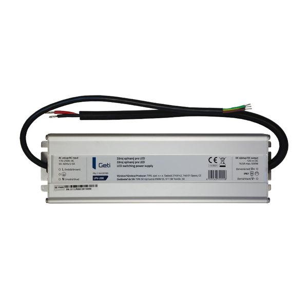 Zdroj spínaný pro LED 12V/200W GETI LPV-200