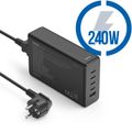 HAMA GaN, Rychlonabíječka, 4x USB-C PD/QC 240W