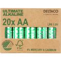 DELTACO ULTIMATE, Baterie alkalické AA, LR06 20ks