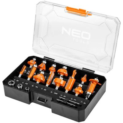 NEO TOOLS 56-241, Vidlicové frézy, 8mm, 15ks