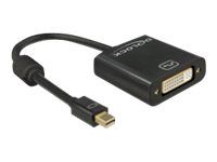 Video adaptér - jeden spoj - Mini DisplayPort (M) do DVI-I (F) - DisplayPort 1.2 - 20 cm - křídlové šrouby, podporuje 4K - černá