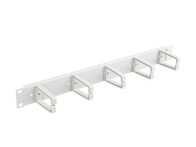 19" Panel pro správu kabelů s 5 plastovými držáky 1U typ b šedý lanberg