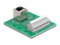 RJ45 female to Terminal Block with push-