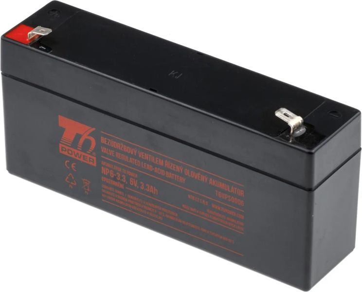 Akumulátor T6 Power NP6-3.3, 6V, 3,3Ah, F1