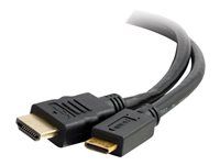 4K - UltraHD - Kabel HDMI s ethernetem - HDMI s piny (male) do 19 pin mini HDMI Type C s piny (male) - 2 m - černá