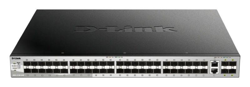 D-Link DGS-3130-54S L3 Stackable Managed switch, 48x SFP, 2x 10G RJ-45, 4x 10G SFP+