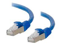 Patch kabel - RJ-45 (M) do RJ-45 (M) - 30 m - STP - CAT 6a - lisovaný, provedení bez hrbolků, licna - modrá