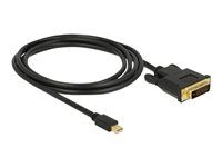 Kabel adaptéru - jeden spoj - Mini DisplayPort (M) do DVI-D (M) - DisplayPort 1.1 - 2 m - pasivní, křídlové šrouby - černá