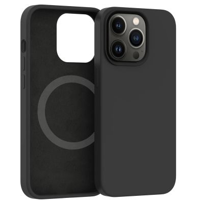 ER POWER Silikonový kryt CARNEVAL SNAP pro iPhone 14 Pro s MagSafe - Černá