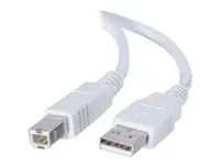 USB A to USB B - USB 2.0 - White - M/M - Kabel USB - USB (M) do USB typ B (M) - USB 2.0 - 1 m - bílá