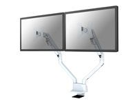 Montážní sada (úchyt na stůl) - plný pohyb - pro 2 LCD displeje - bílá - velikost obrazovky: 10"-32" - upevnění svorkou, průchodka