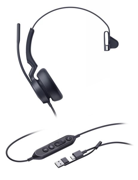 Yealink UH46 Mono USB-C/A, náhlavná súprava