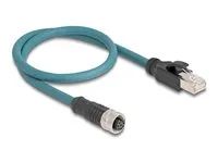 M12 Adapter Cable A-coded 8 pin female t