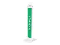Stojan - pro tabletový kryt - brandable - kov - bílá - velikost obrazovky: až 24" - podlahové provedení - s Lighting Kit