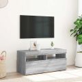 vidaXL TV skrinka s LED svetlami sivý dub sonoma 90x35x40 cm