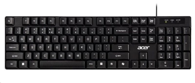 Acer AKW100/Drátové USB-A/CZ-SK layout/Černá