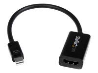 StarTech Mini DisplayPort to HDMI Audio / Video Converter - mDP 1.2 to HDMI Active Adapter for Ultrabook / Laptop - 4K @ 30Hz - Black (MDP2HD4KS) - Nástroj pro prevod videa - DisplayPort - HDMI - cerná