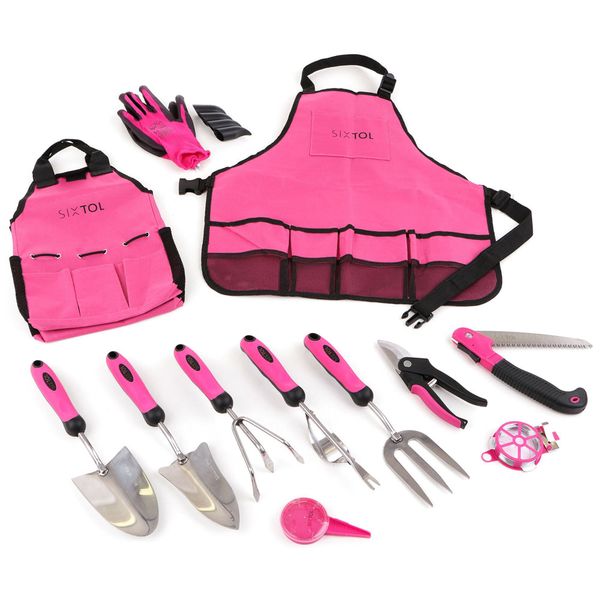 Sada zahradního nářadí SIXTOL GARDEN PINK 12 12ks