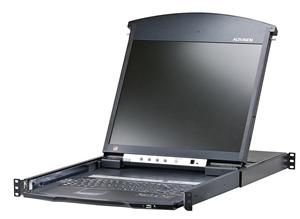 Aten 8-port Cat.5 KVM,dual rail rack, 19" LCD, IP