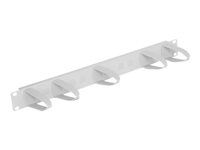 Panel pro uspořádání kabelů - montáž do racku - světle šedá, RAL 7035 - 1U - 19"