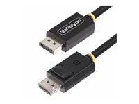 Kabel DisplayPort - DisplayPort (M) s jazýčkem do DisplayPort (M) s jazýčkem - DisplayPort 2.1 - 3 m - pasivní, podpora 8K60Hz, podpora 4K144Hz, podpora 1440p 240Hz, rychlost přenosu dat až 40 Gbps, UHBR10, podpora HDR - černá