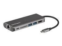 Portable USB-C Dock to 4K HDMI, 2-pt USB 3.0 Hub, SD/SDHC, GbE, 60W PD Pass-Through - USB Type-C/Thunderbolt 3 - NEW VERSION AVAILABLE DKT30CSDHPD3 (DKT30CSDHPD) - Dokovací stanice - USB-C / Thunderbolt 3 - 1GbE - pro P/N: ARMPIVOTE2, ARMPIVOTV2, ARMUNONB1, FPPNEUSTND, LTRISERP, MONSTADJD, MONSTADJDL