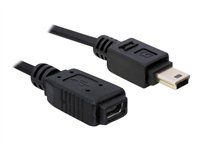 Kabel USB - mini-USB typ B (M) do mini-USB typ B (F) - 1 m