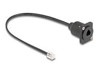 D-Type RJ10 cable plug to jack black 30