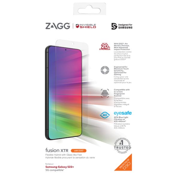 ZAGG Invisible Shield Fusion XTR D3O hybridní sklo SG S22 + 5G
