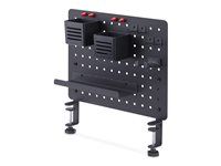 Startech Clamp-On Pegboard with Accessories, 16.5 x 12.5in (42 x 32cm), Steel Pegboard, Desktop Storage Organizer, Desk Mount Peg Board, Black - Upevnovací komponent (panel s otvory) - uchycení na klip - ocel - cerná - upevnitelné na stul