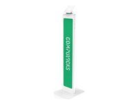 Stojan - pro tabletový kryt - brandable - kov - bílá - velikost obrazovky: až 24" - podlahové provedení - s Lighting Kit