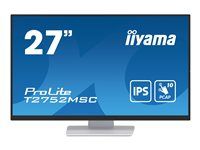 iiyama ProLite T2752MSC-W1AG - LED monitor - 27" - dotykový displej - 1920 x 1080 Full HD (1080p) @ 60 Hz - IPS - 400 cd/m² - 1000:1 - 5 ms - HDMI, DisplayPort - reproduktory - bílá, matná