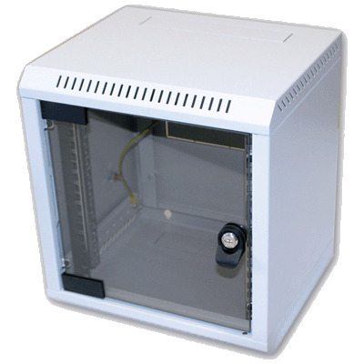 10" rack jednodílný 6U/260 TRITON šedý dveře sklo