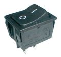 Přepínač kolébkový 2-pol./4-pin ON-OFF 250 V/15 A černý