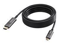 VISION - Kabel adaptéru - USB-C s piny (male) do HDMI s piny (male) - 10 m - optické vlákno - cerná - podpora 4K60 Hz (3840 x 2160), aktivní