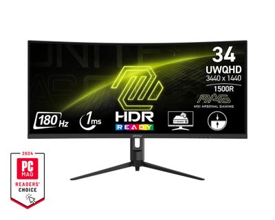 MSI MAG/342CQR E2/34"/VA/wQHD/180Hz/1ms/Černá/3R