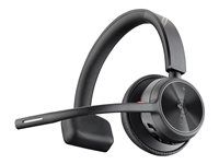 Voyager 4300 UC series - náhlavní souprava - náhlavní - Bluetooth - bezdrátový, kabelové - USB-C, USB-A přes adaptér Bluetooth - černá - certifikováno pro Microsoft Teams