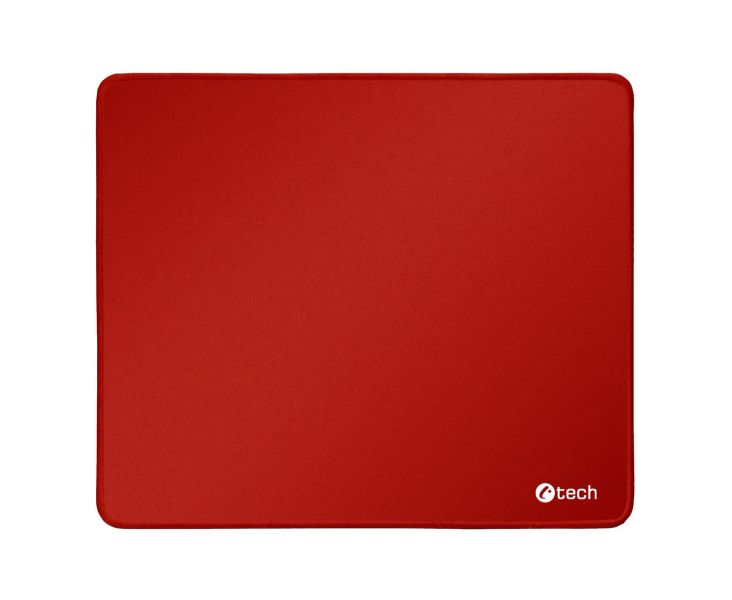 Podložka pod myš C-TECH MP-01, červená, 320x270x4mm, obšité okraje